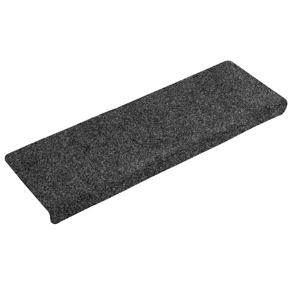 vidaXL Maty na schody samoprzylepne 30 szt. 65x21x4 cm ciemnoszare, prostokątne krawędzie