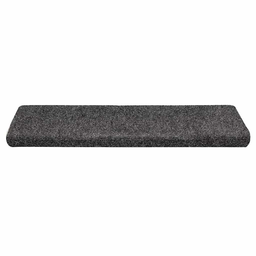 vidaXL Maty na schody samoprzylepne 30 szt. 65x21x4 cm ciemnoszare, prostokątne krawędzie