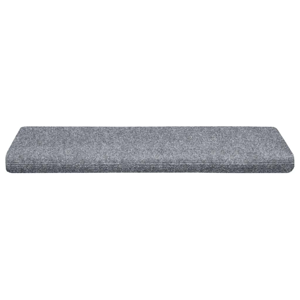 vidaXL Maty na schody samoprzylepne 30 szt. 65x21x4 cm Jasnoszary prostokątny brzeg