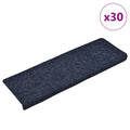 vidaXL Maty na schody samoprzylepne 30 szt. 65x21x4 cm Niebieskie prostokątne krawędzie