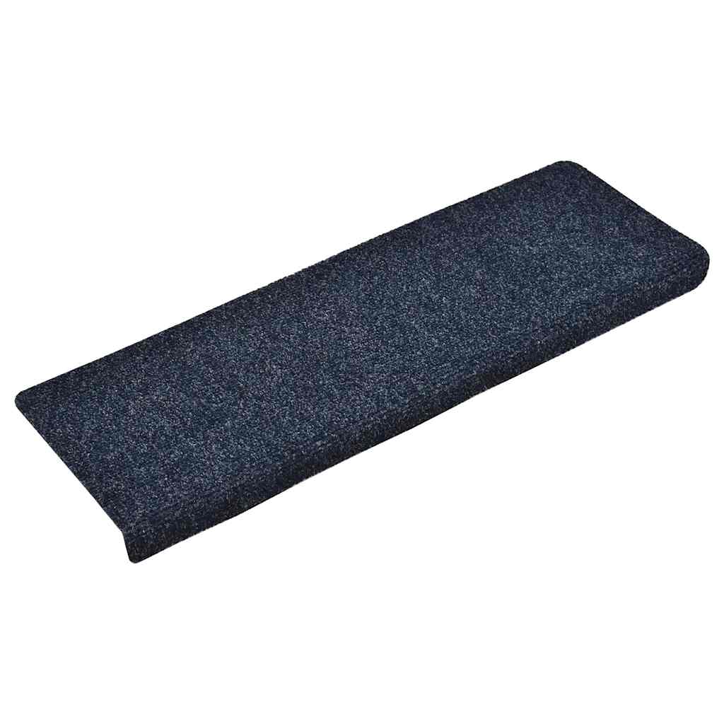 vidaXL Maty na schody samoprzylepne 30 szt. 65x21x4 cm Niebieskie prostokątne krawędzie