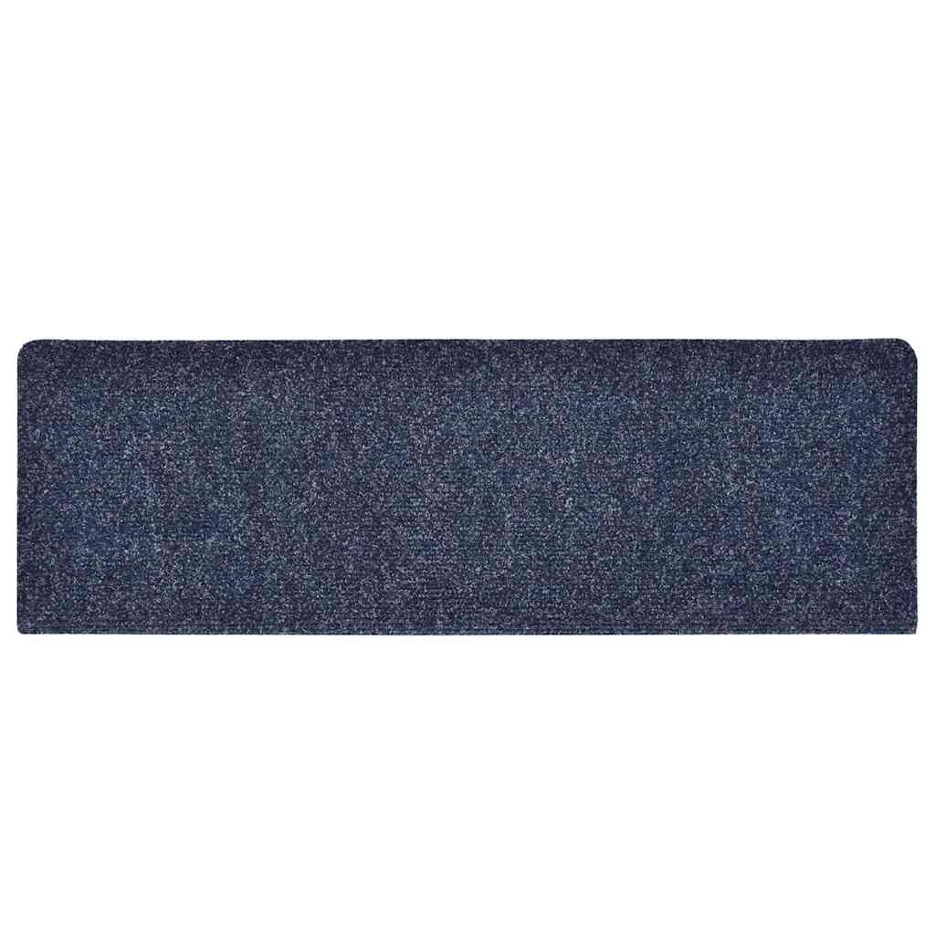 vidaXL Maty na schody samoprzylepne 30 szt. 65x21x4 cm Niebieskie prostokątne krawędzie