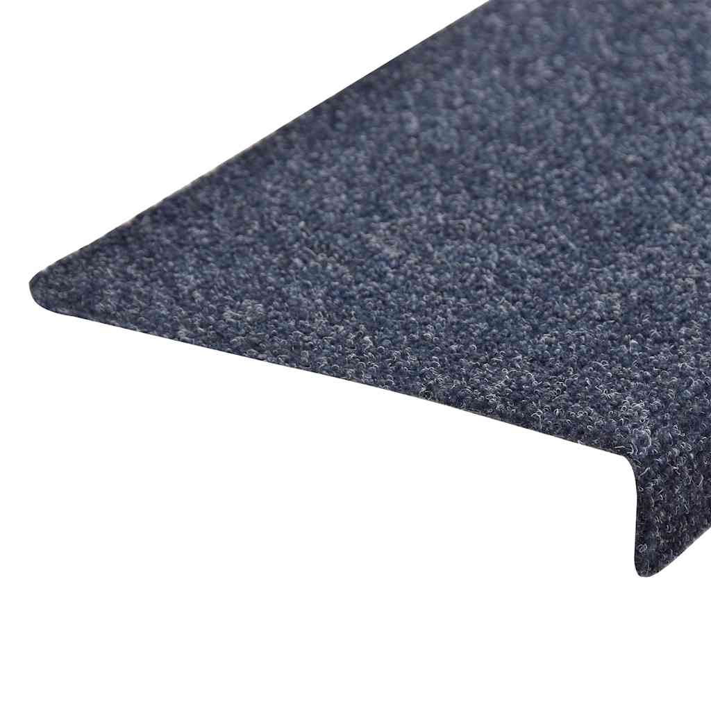 vidaXL Maty na schody samoprzylepne 30 szt. 65x21x4 cm Niebieskie prostokątne krawędzie