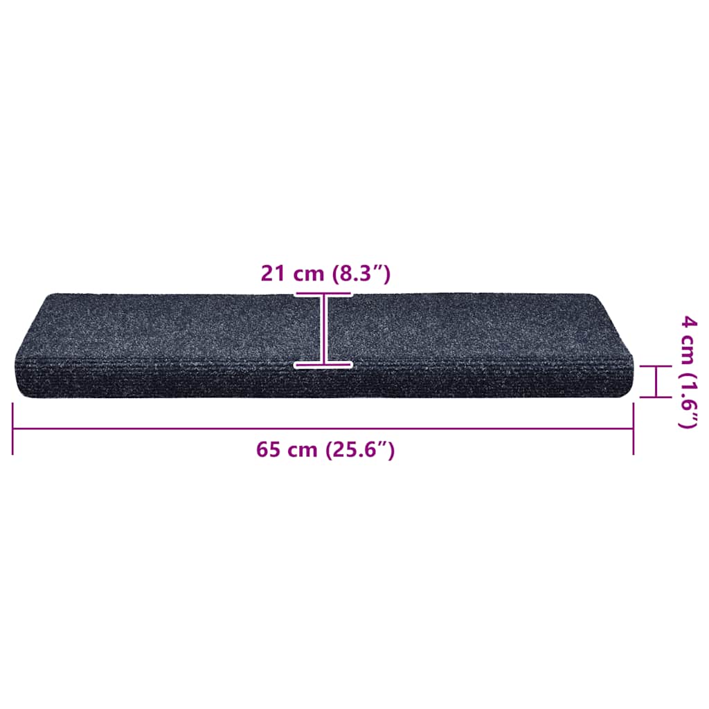 vidaXL Maty na schody samoprzylepne 30 szt. 65x21x4 cm Niebieskie prostokątne krawędzie