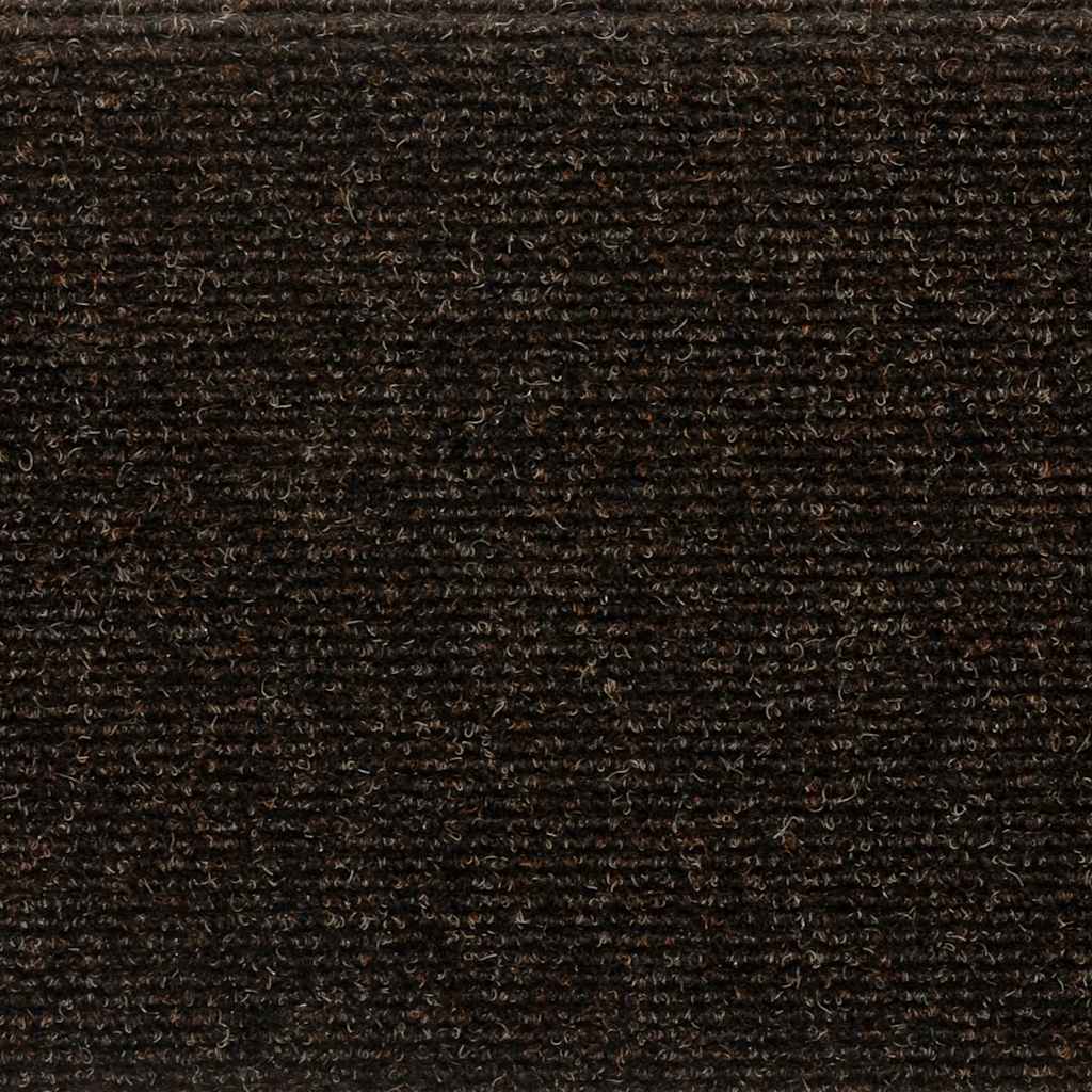 vidaXL Maty na schody samoprzylepne 30 szt. 65x21x4 cm Ciemnobrązowe, prostokątne krawędzie