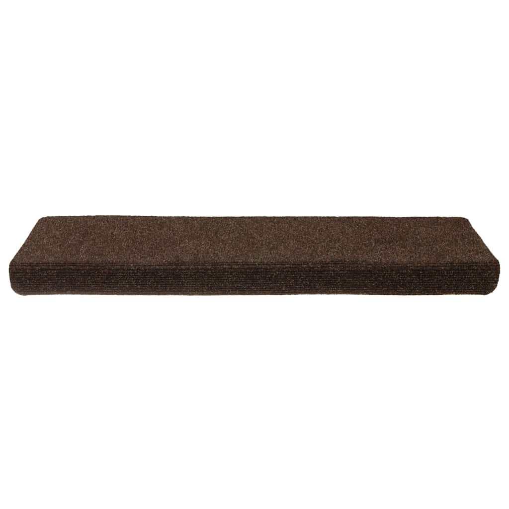 vidaXL Maty na schody samoprzylepne 30 szt. 65x21x4 cm Brązowe prostokątne krawędzie