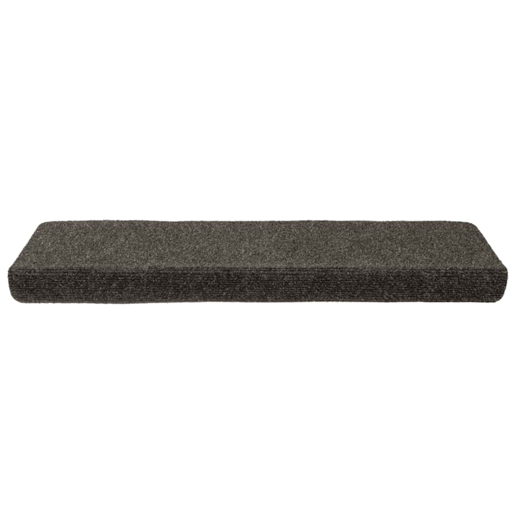 vidaXL Maty na schody samoprzylepne 30 szt. 65x21x4 cm Antracytowe prostokątne krawędzie