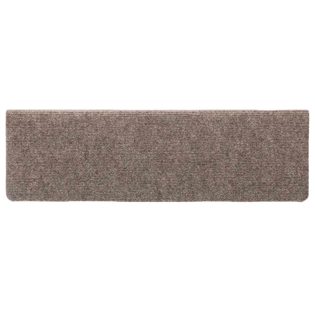 vidaXL Maty na schody samoprzylepne 30 szt. 65x21x4 cm beżowe prostokątne krawędzie