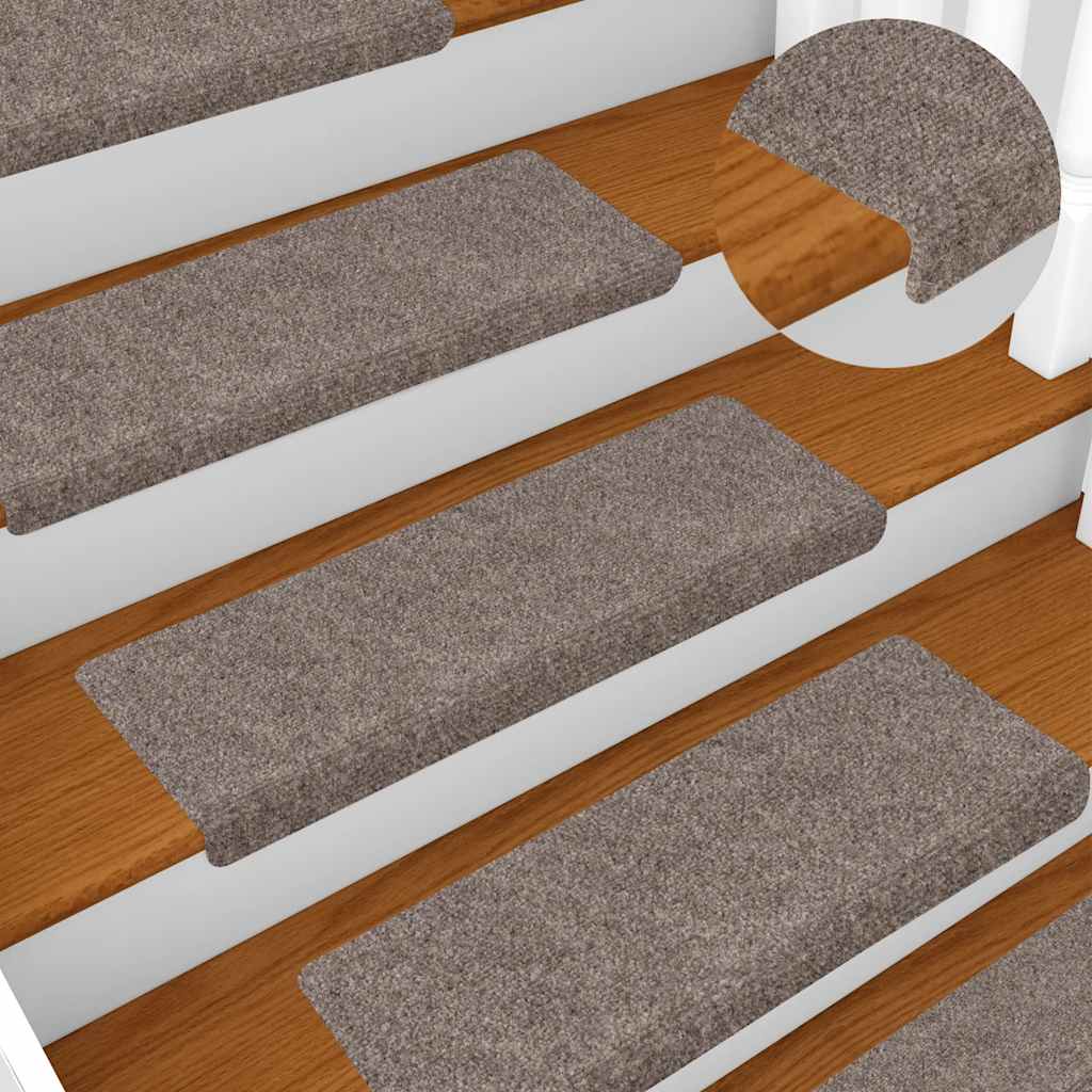 vidaXL Maty na schody samoprzylepne 30 szt. 65x21x4 cm beżowe prostokątne krawędzie
