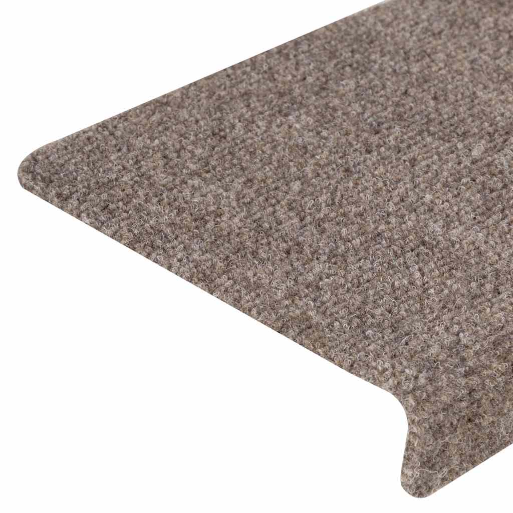 vidaXL Maty na schody samoprzylepne 30 szt. 65x21x4 cm beżowe prostokątne krawędzie