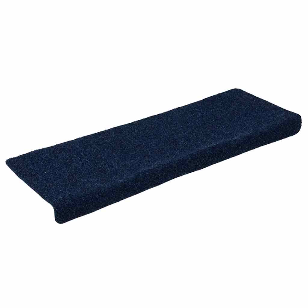 vidaXL Maty na schody samoprzylepne 30 szt. 65x21x4 cm Granatowe prostokątne krawędzie