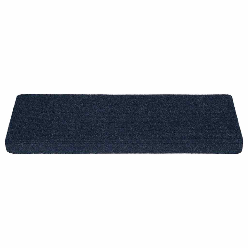 vidaXL Maty na schody samoprzylepne 30 szt. 65x21x4 cm Granatowe prostokątne krawędzie