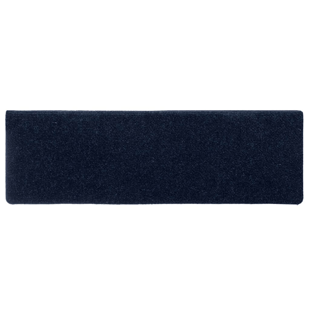 vidaXL Maty na schody samoprzylepne 30 szt. 65x21x4 cm Granatowe prostokątne krawędzie