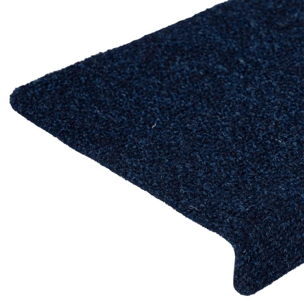 vidaXL Maty na schody samoprzylepne 30 szt. 65x21x4 cm Granatowe prostokątne krawędzie