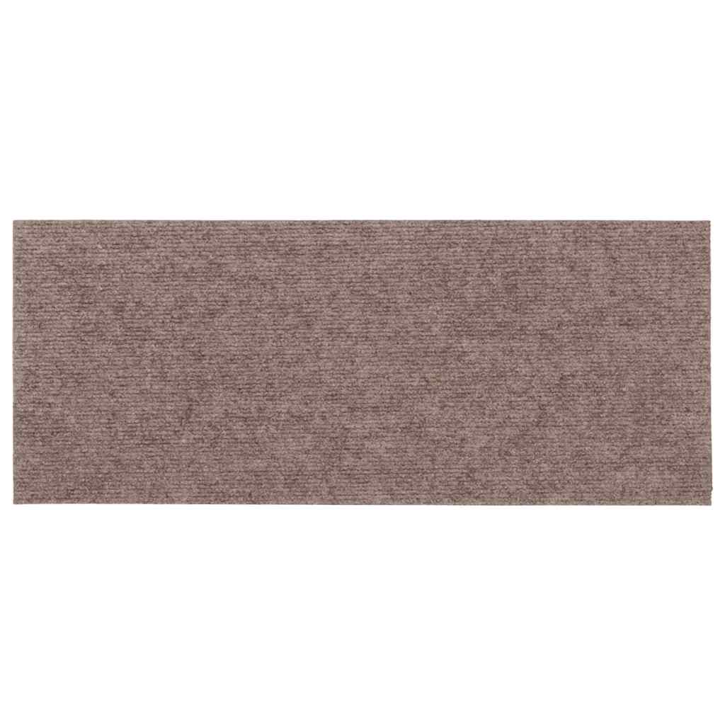 vidaXL Maty na schody samoprzylepne 30 szt. 60x25 cm Jasnobrązowe prostokątne