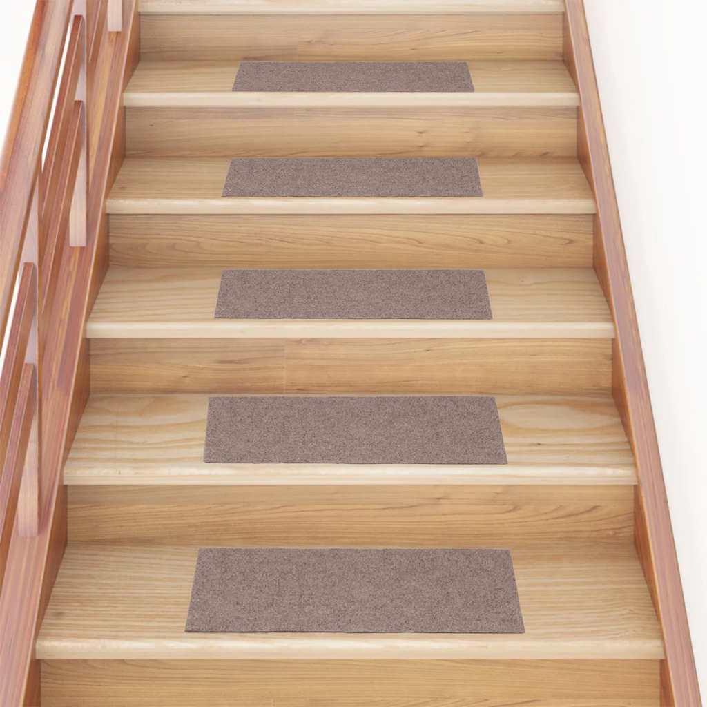 vidaXL Maty na schody samoprzylepne 30 szt. 60x25 cm Jasnobrązowe prostokątne