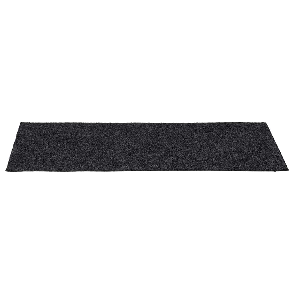 vidaXL Maty na schody samoprzylepne 30 szt. 60x25 cm ciemnoszare prostokątne