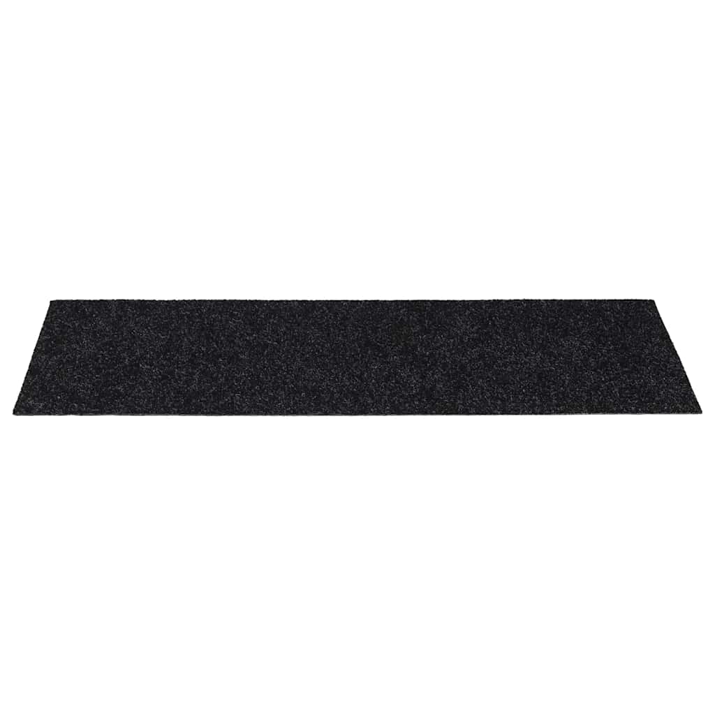 vidaXL Maty na schody samoprzylepne 30 szt. 60x25 cm czarne prostokątne