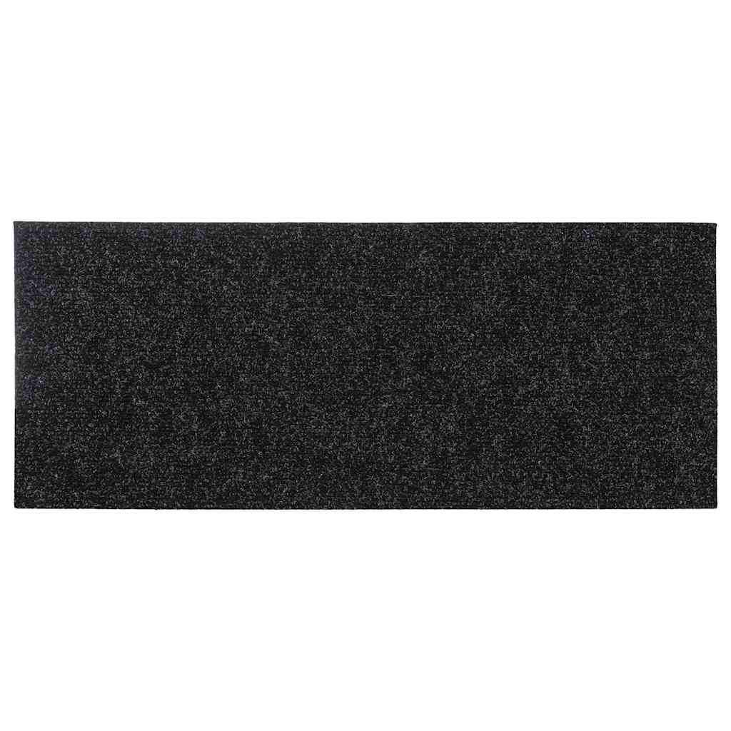 vidaXL Maty na schody samoprzylepne 30 szt. 60x25 cm czarne prostokątne