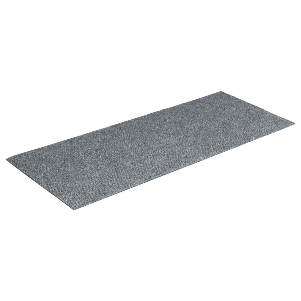 vidaXL Maty na schody samoprzylepne 30 szt. 60x25 cm Jasnoszary prostokątny