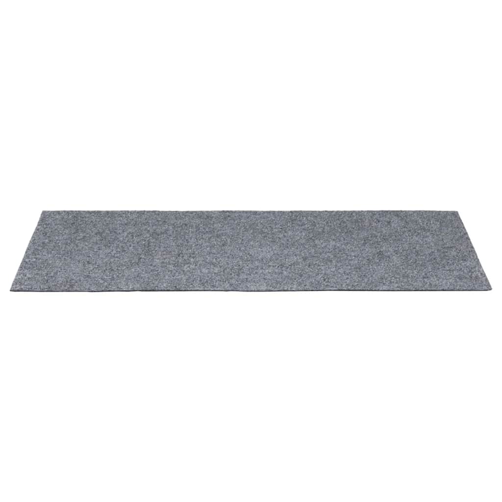 vidaXL Maty na schody samoprzylepne 30 szt. 60x25 cm Jasnoszary prostokątny