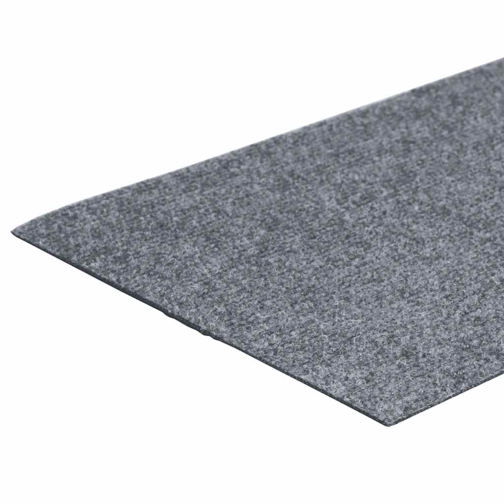 vidaXL Maty na schody samoprzylepne 30 szt. 60x25 cm Jasnoszary prostokątny