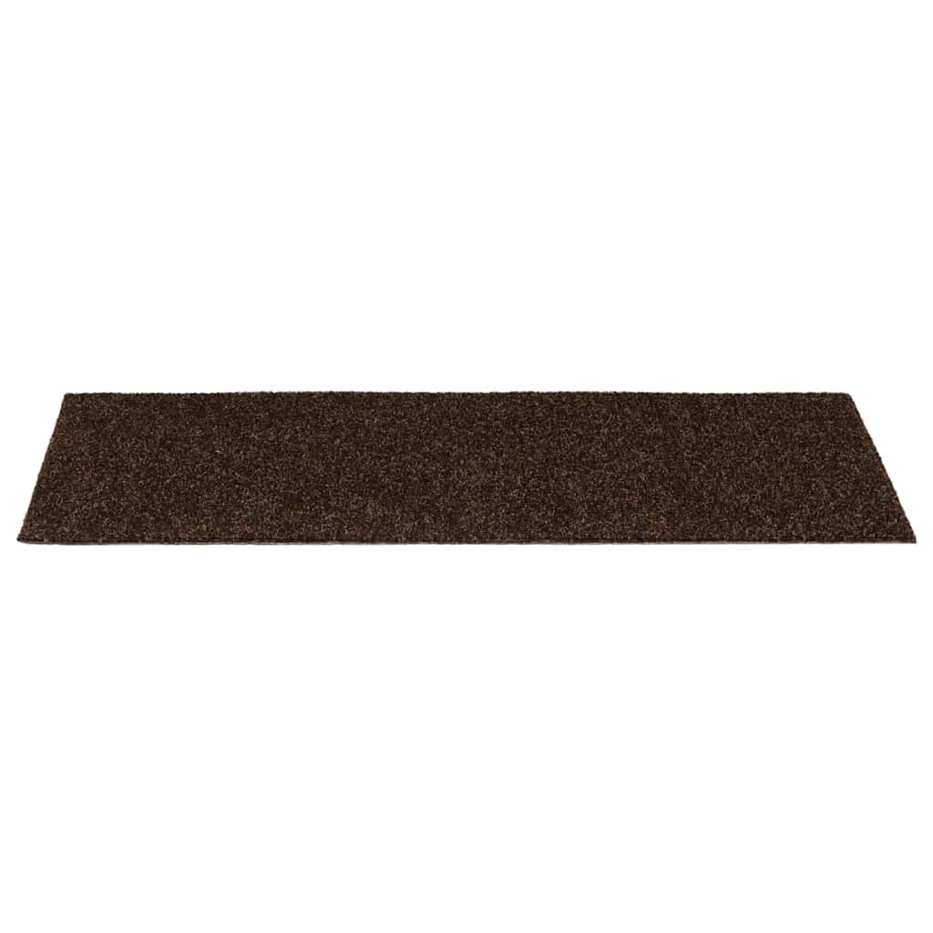 vidaXL Maty na schody samoprzylepne 30 szt. 60x25 cm Brązowe prostokątne