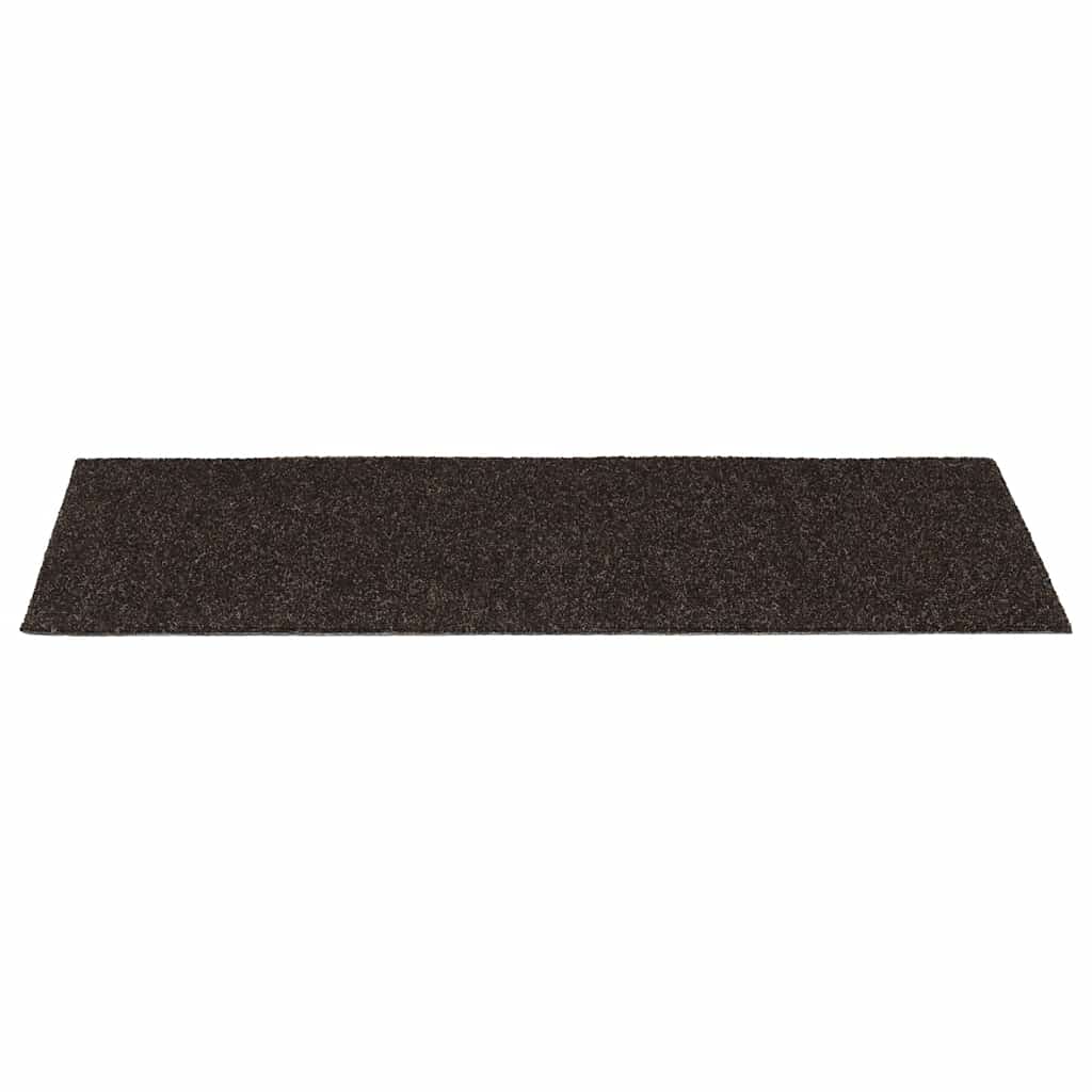vidaXL Maty na schody samoprzylepne 30 szt. 60x25 cm Ciemnobrązowe prostokątne