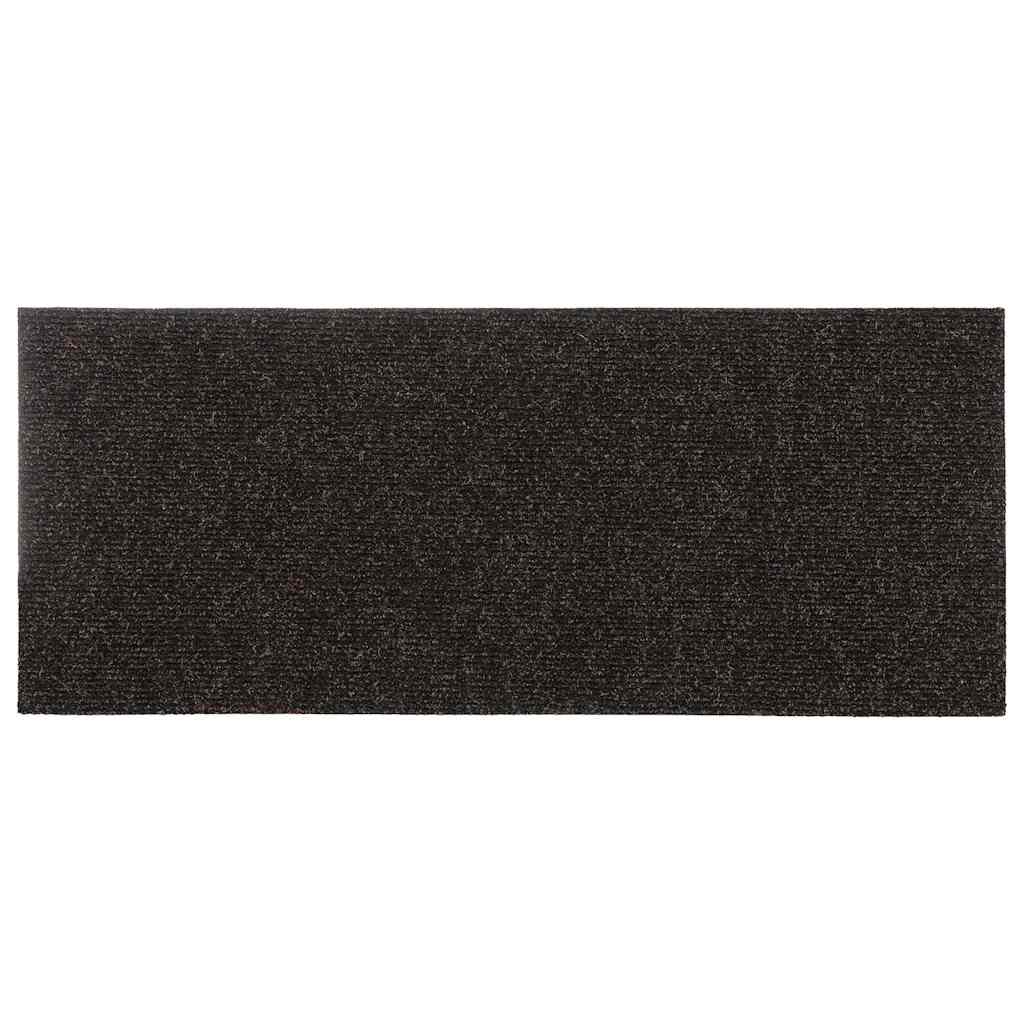 vidaXL Maty na schody samoprzylepne 30 szt. 60x25 cm Ciemnobrązowe prostokątne