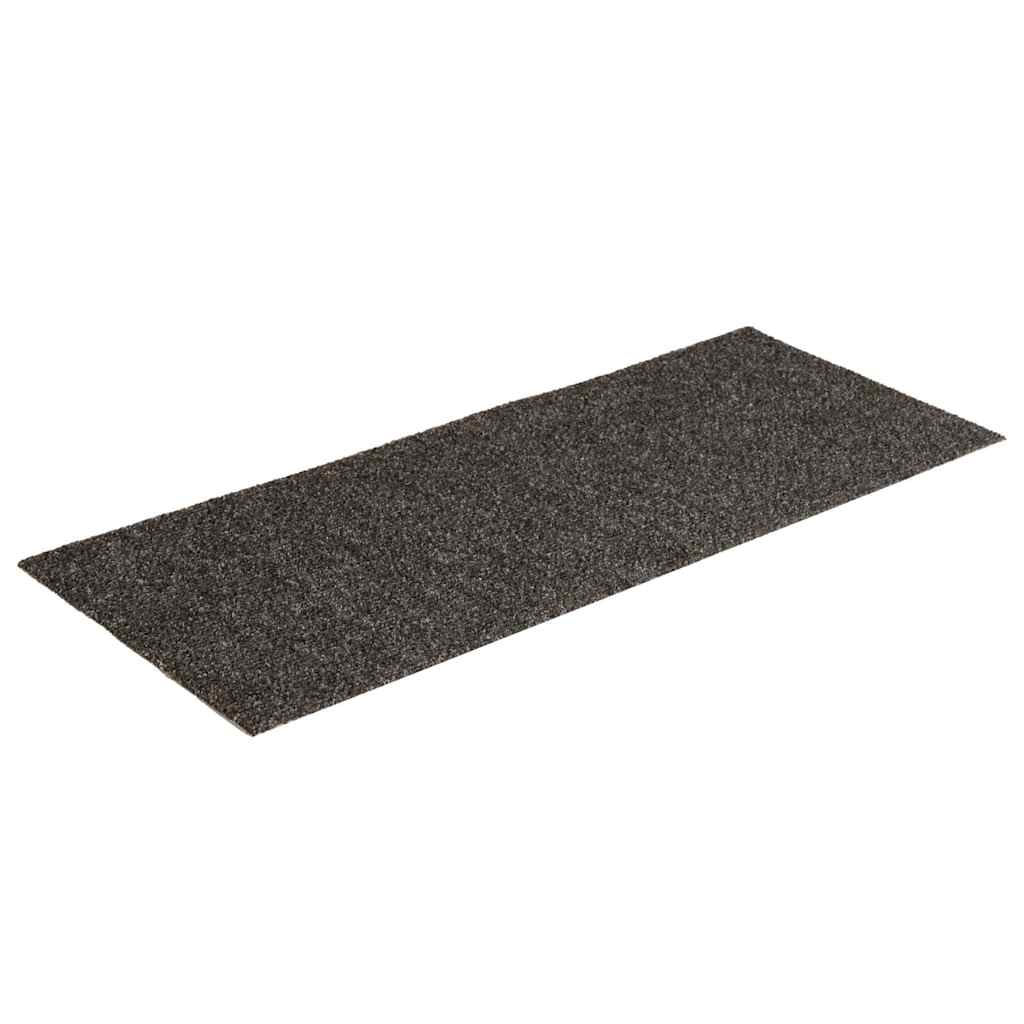 vidaXL Maty na schody samoprzylepne 30 szt. 60x25 cm Antracytowe prostokątne