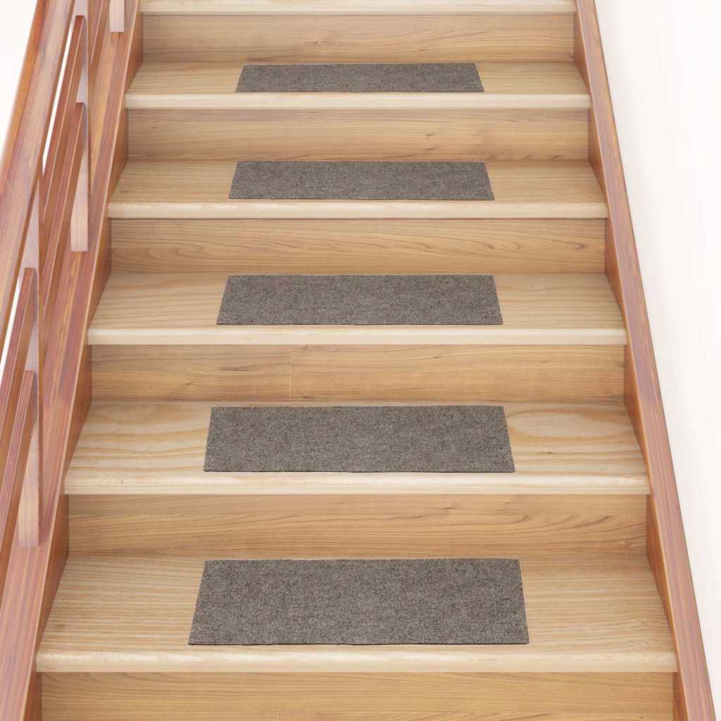 vidaXL Maty na schody samoprzylepne 30 szt. 60x25 cm beżowe prostokątne