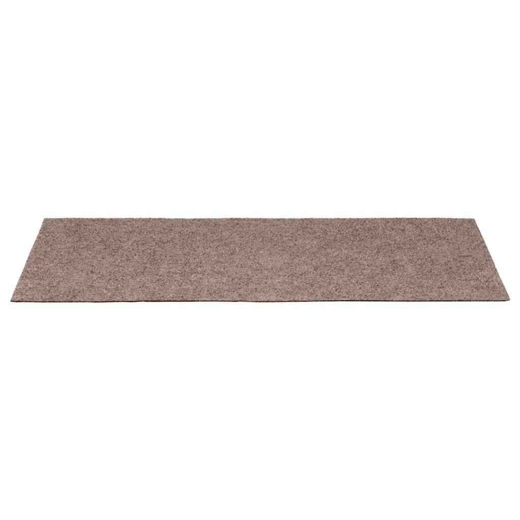 vidaXL Maty na schody samoprzylepne 20 szt. 65x21x4 cm jasnobrązowe, prostokątne krawędzie