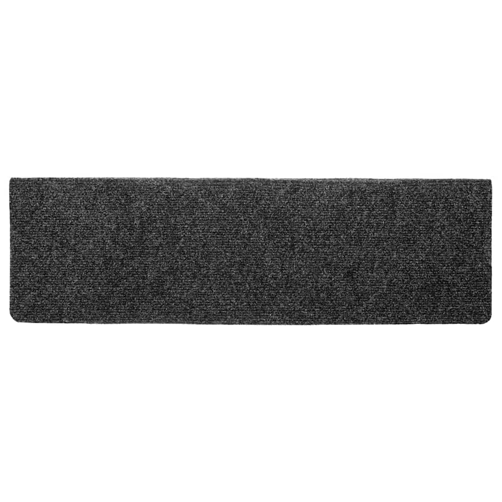 vidaXL Maty na schody samoprzylepne 20 szt. 65x21x4 cm ciemnoszare, prostokątne krawędzie
