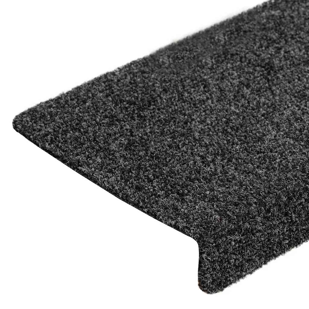 vidaXL Maty na schody samoprzylepne 20 szt. 65x21x4 cm ciemnoszare, prostokątne krawędzie