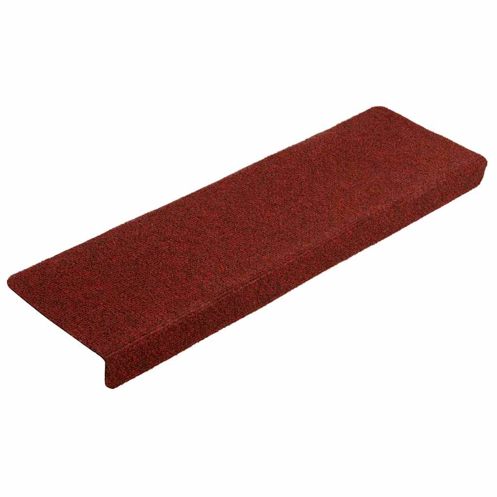 vidaXL Maty na schody samoprzylepne 20 szt. 65x21x4 cm Bordowe, prostokątne, czerwone