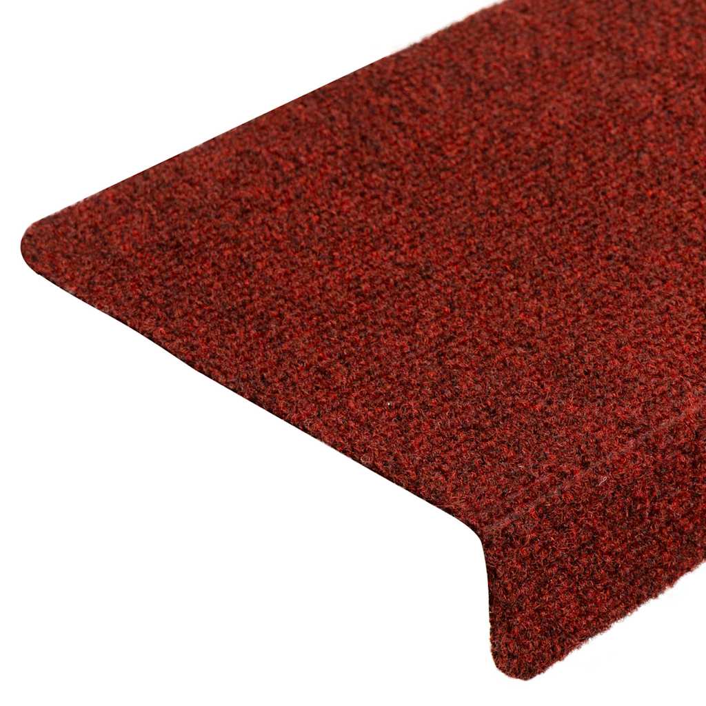 vidaXL Maty na schody samoprzylepne 20 szt. 65x21x4 cm Bordowe, prostokątne, czerwone