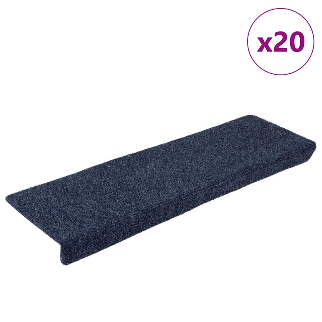 vidaXL Maty na schody samoprzylepne 20 szt. 65x21x4 cm Antracytowe prostokątne krawędzie