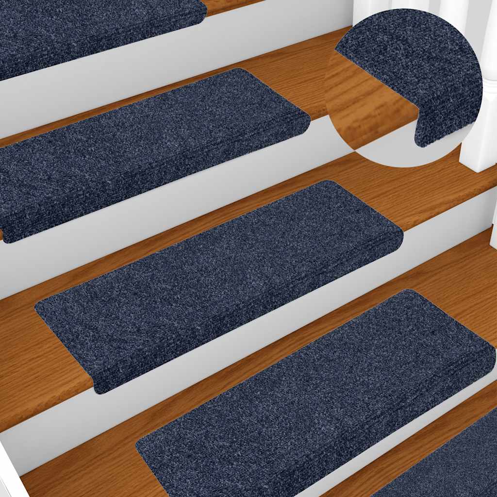 vidaXL Maty na schody samoprzylepne 20 szt. 65x21x4 cm Antracytowe prostokątne krawędzie