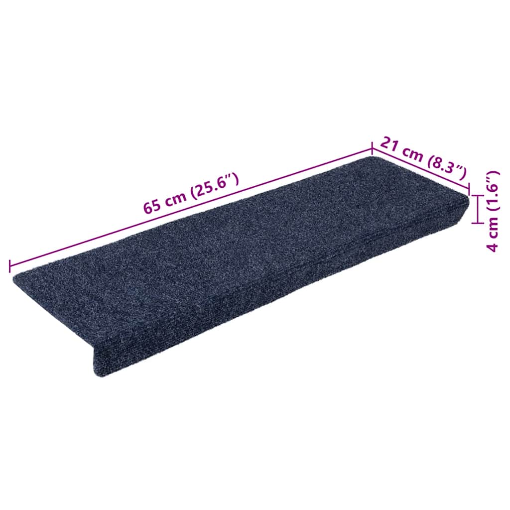 vidaXL Maty na schody samoprzylepne 20 szt. 65x21x4 cm Antracytowe prostokątne krawędzie