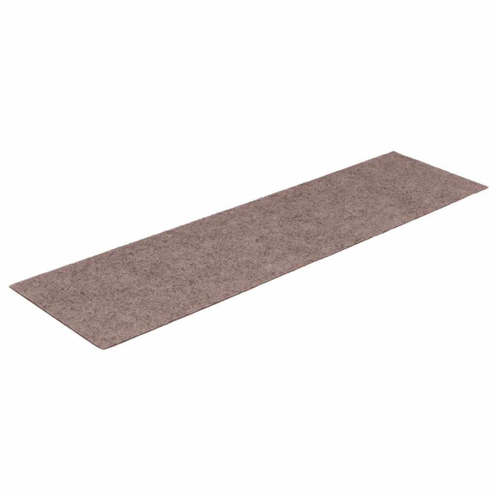 vidaXL Maty na schody samoprzylepne 30 szt. 76x20 cm Jasnobrązowe prostokątne