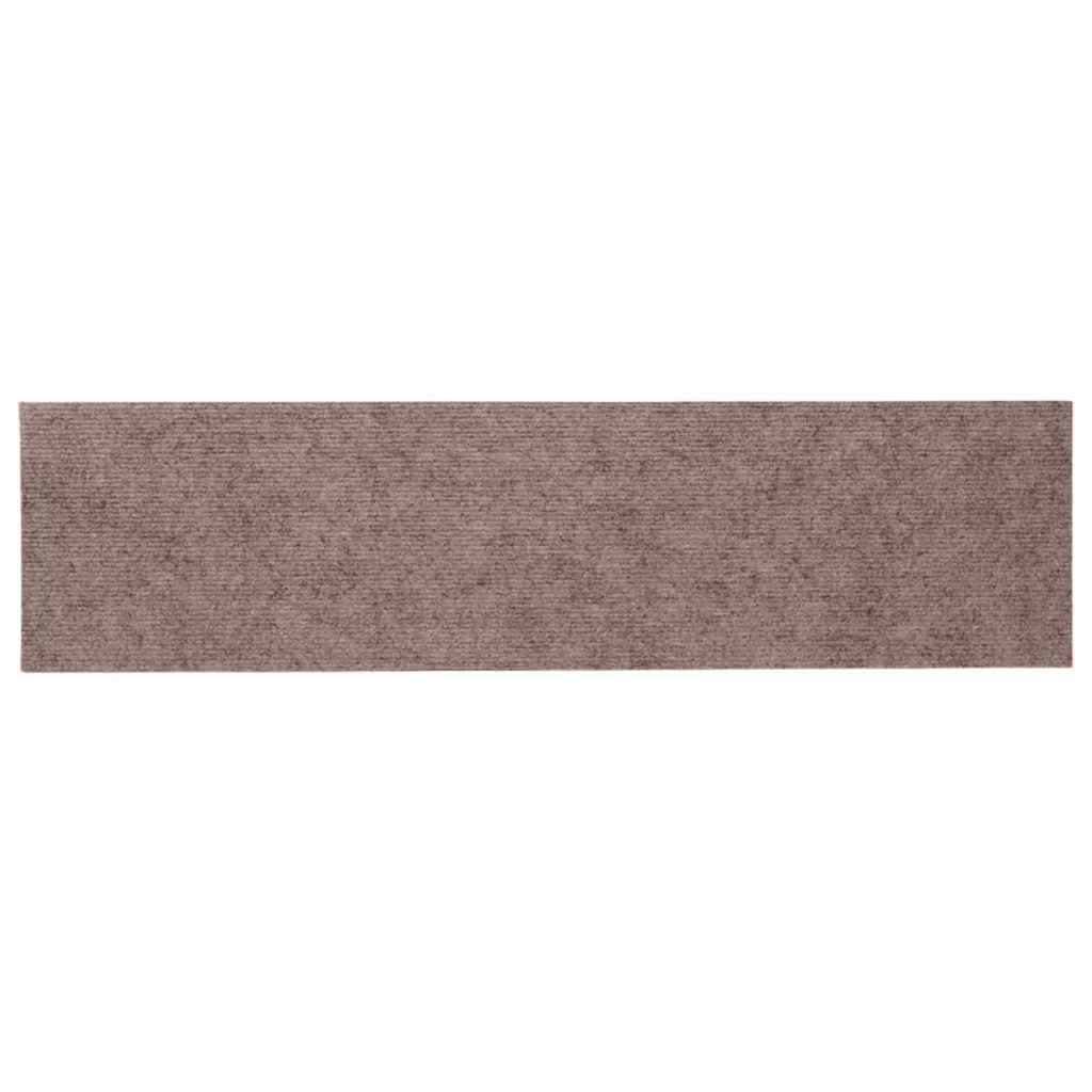 vidaXL Maty na schody samoprzylepne 30 szt. 76x20 cm Jasnobrązowe prostokątne