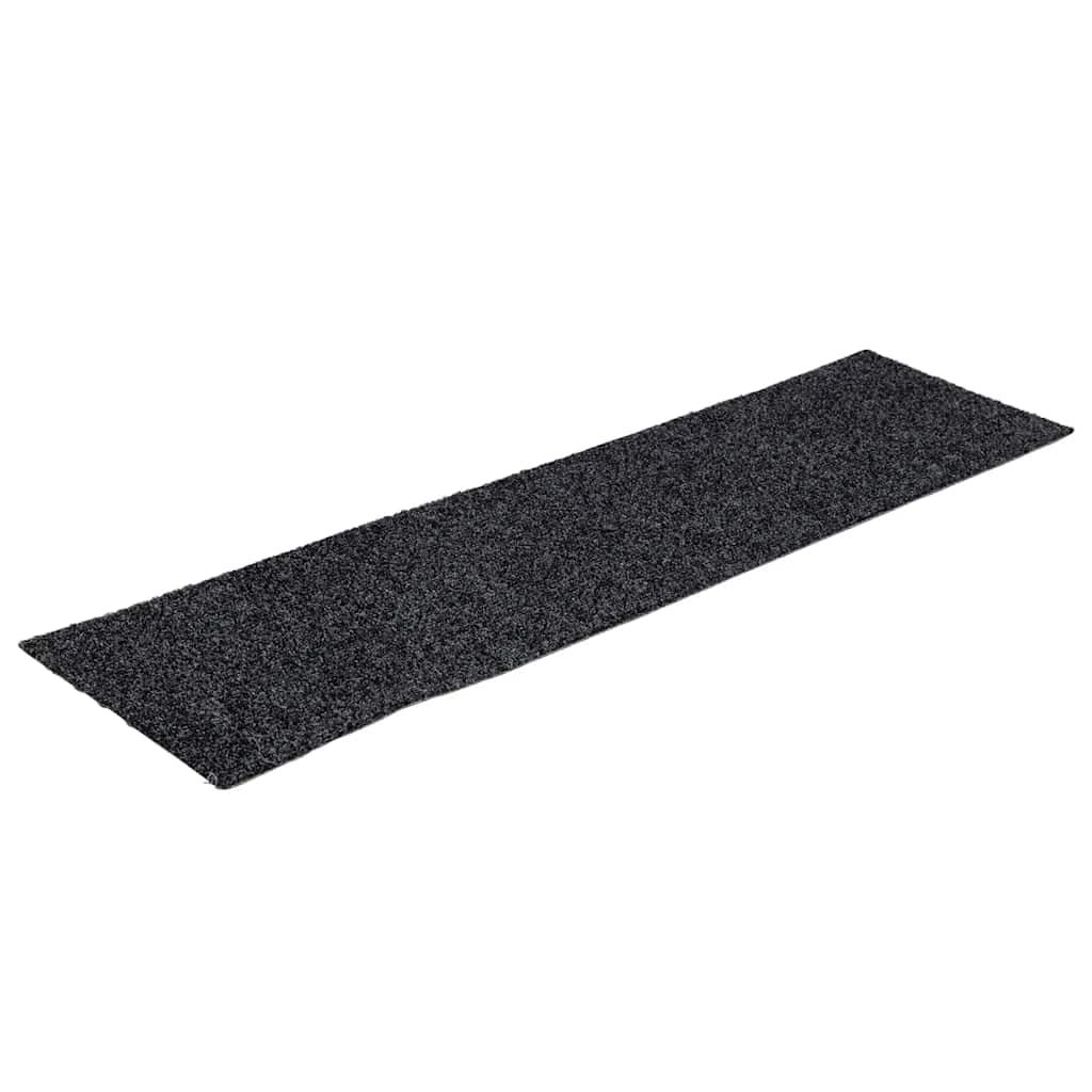 vidaXL Maty na schody samoprzylepne 30 szt. 76x20 cm ciemnoszare prostokątne
