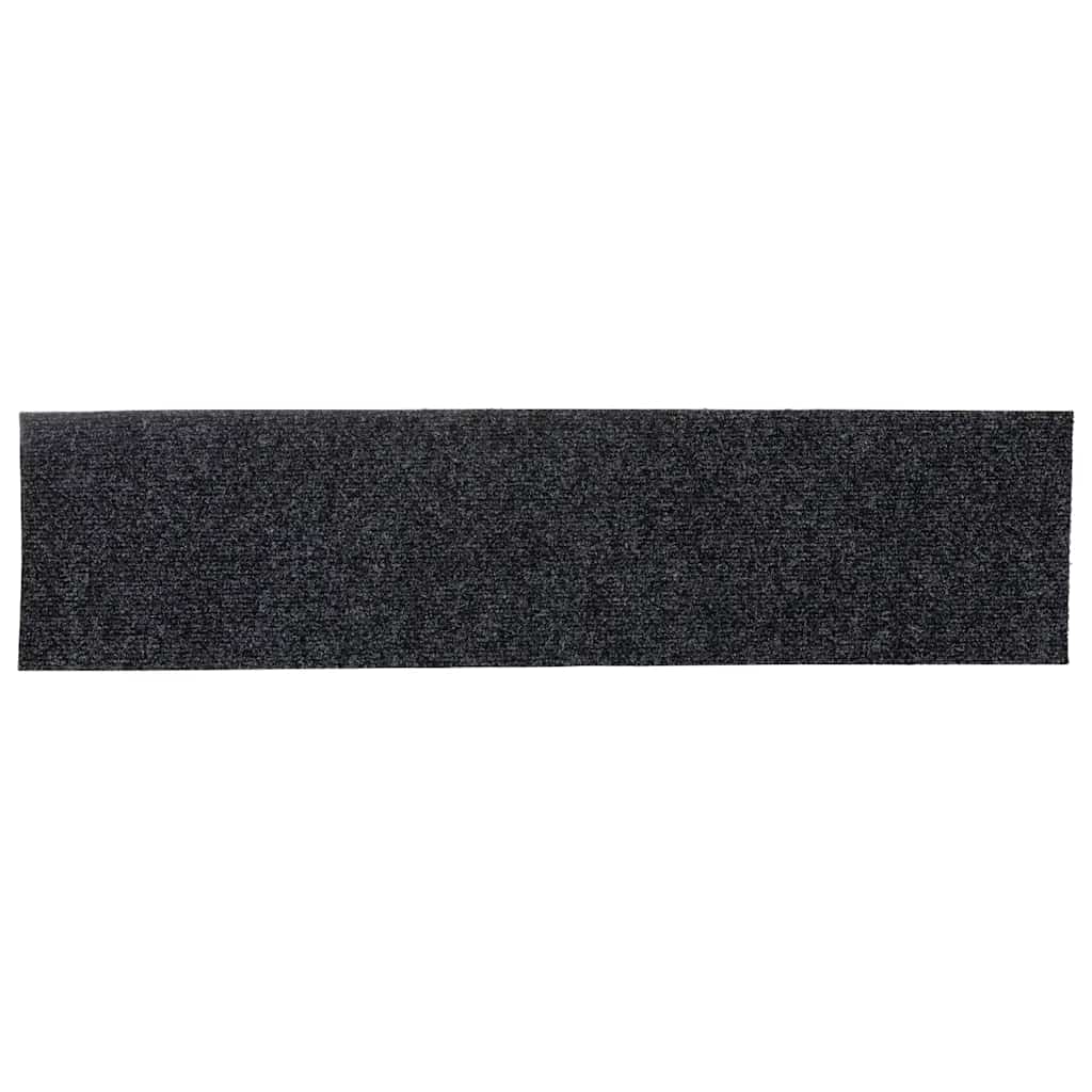 vidaXL Maty na schody samoprzylepne 30 szt. 76x20 cm ciemnoszare prostokątne
