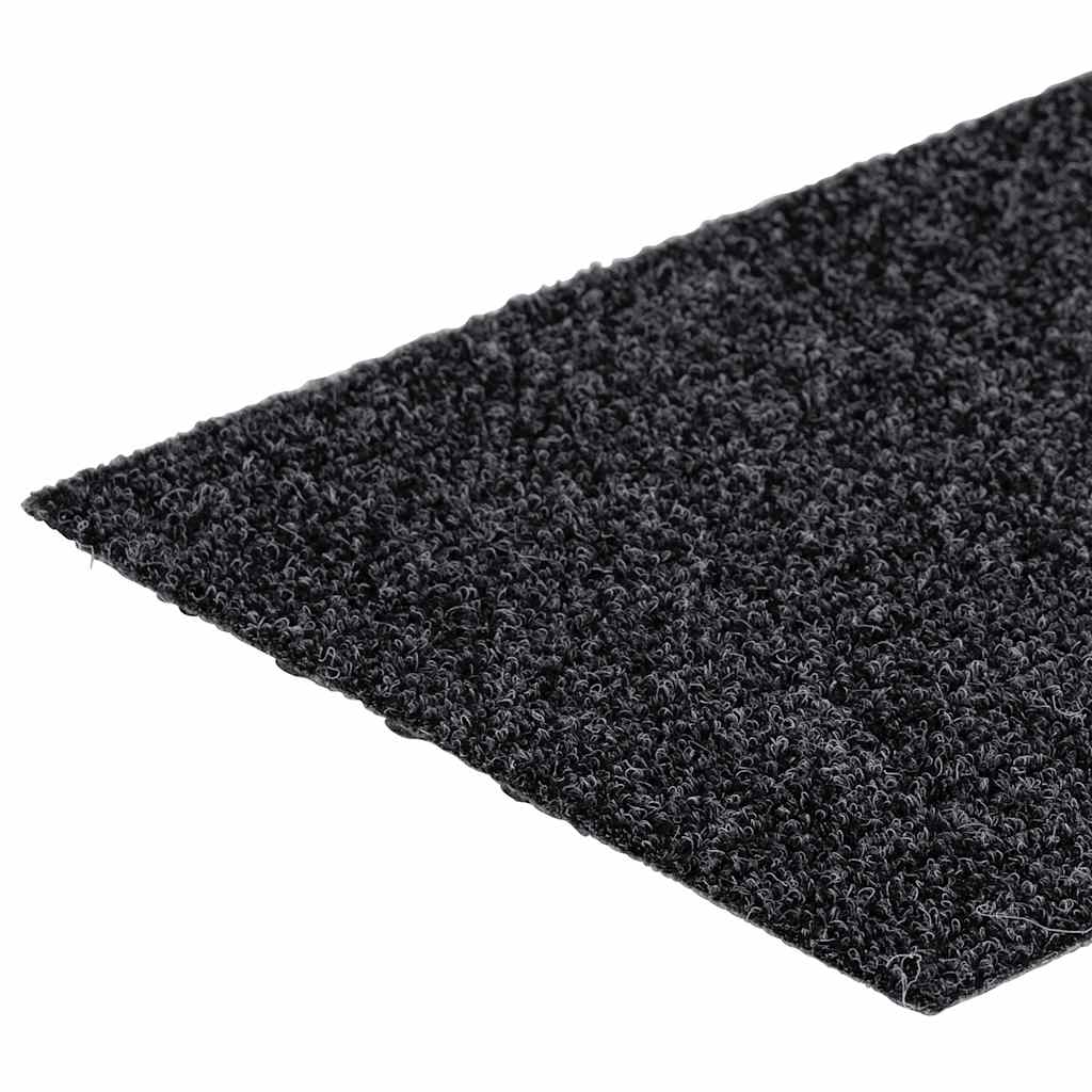 vidaXL Maty na schody samoprzylepne 30 szt. 76x20 cm ciemnoszare prostokątne