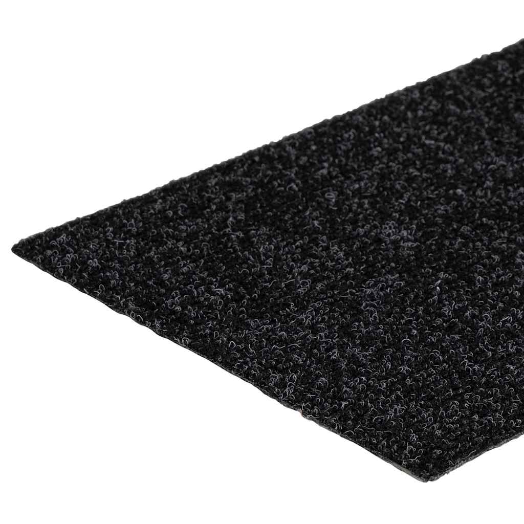 vidaXL Maty na schody samoprzylepne 30 szt. 76x20 cm czarne prostokątne