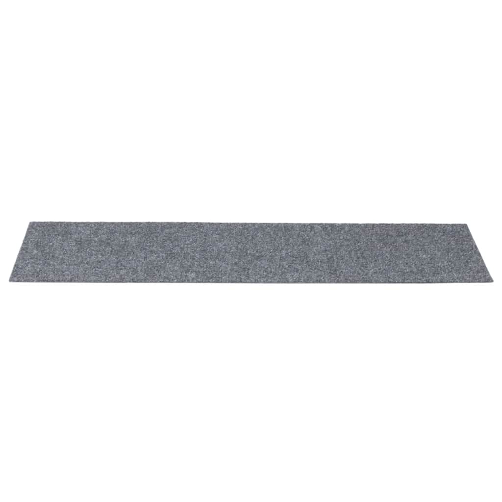 vidaXL Maty na schody samoprzylepne 30 szt. 76x20 cm Jasnoszary prostokątny