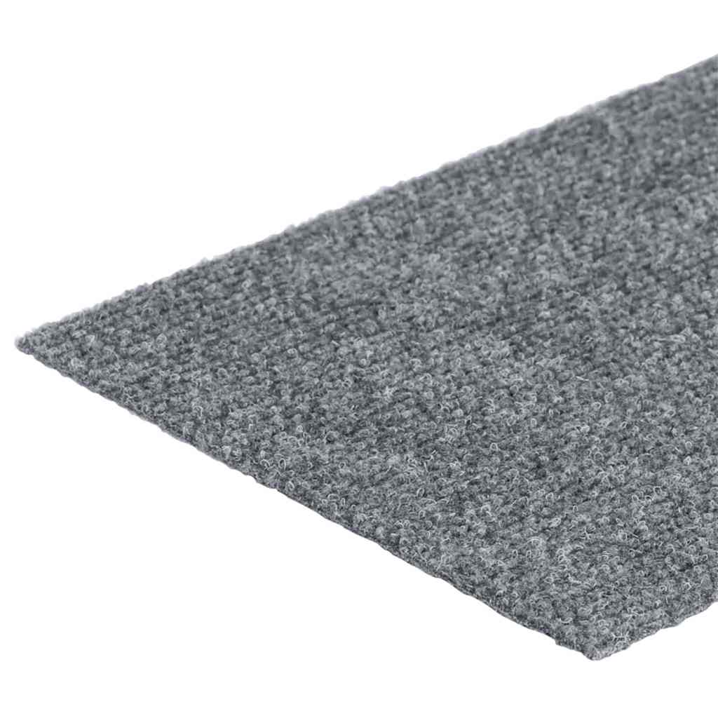 vidaXL Maty na schody samoprzylepne 30 szt. 76x20 cm Jasnoszary prostokątny