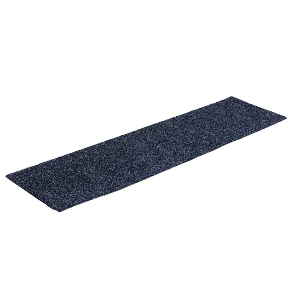vidaXL Maty na schody samoprzylepne 30 szt. 76x20 cm Szaro-niebieskie prostokątne