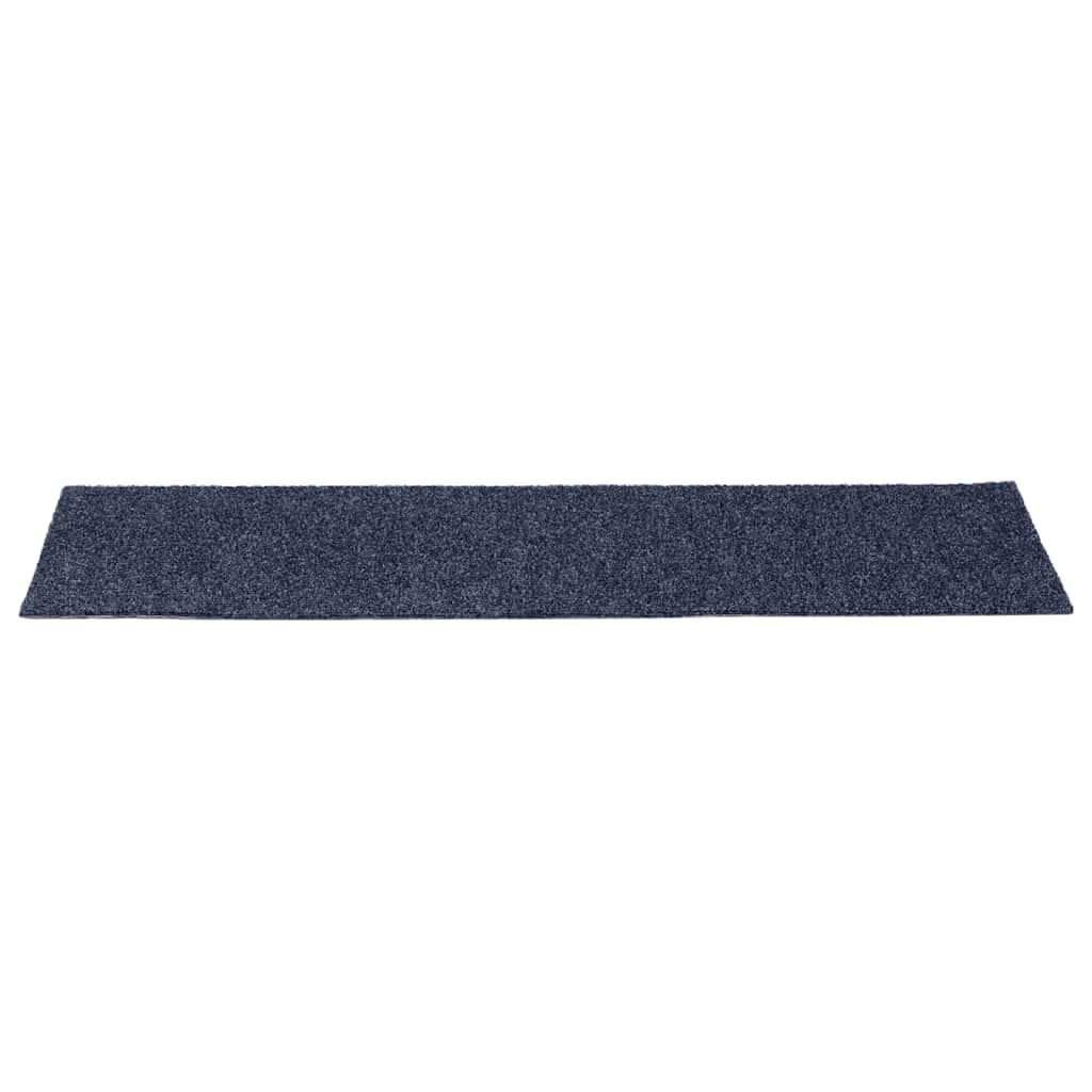 vidaXL Maty na schody samoprzylepne 30 szt. 76x20 cm Szaro-niebieskie prostokątne