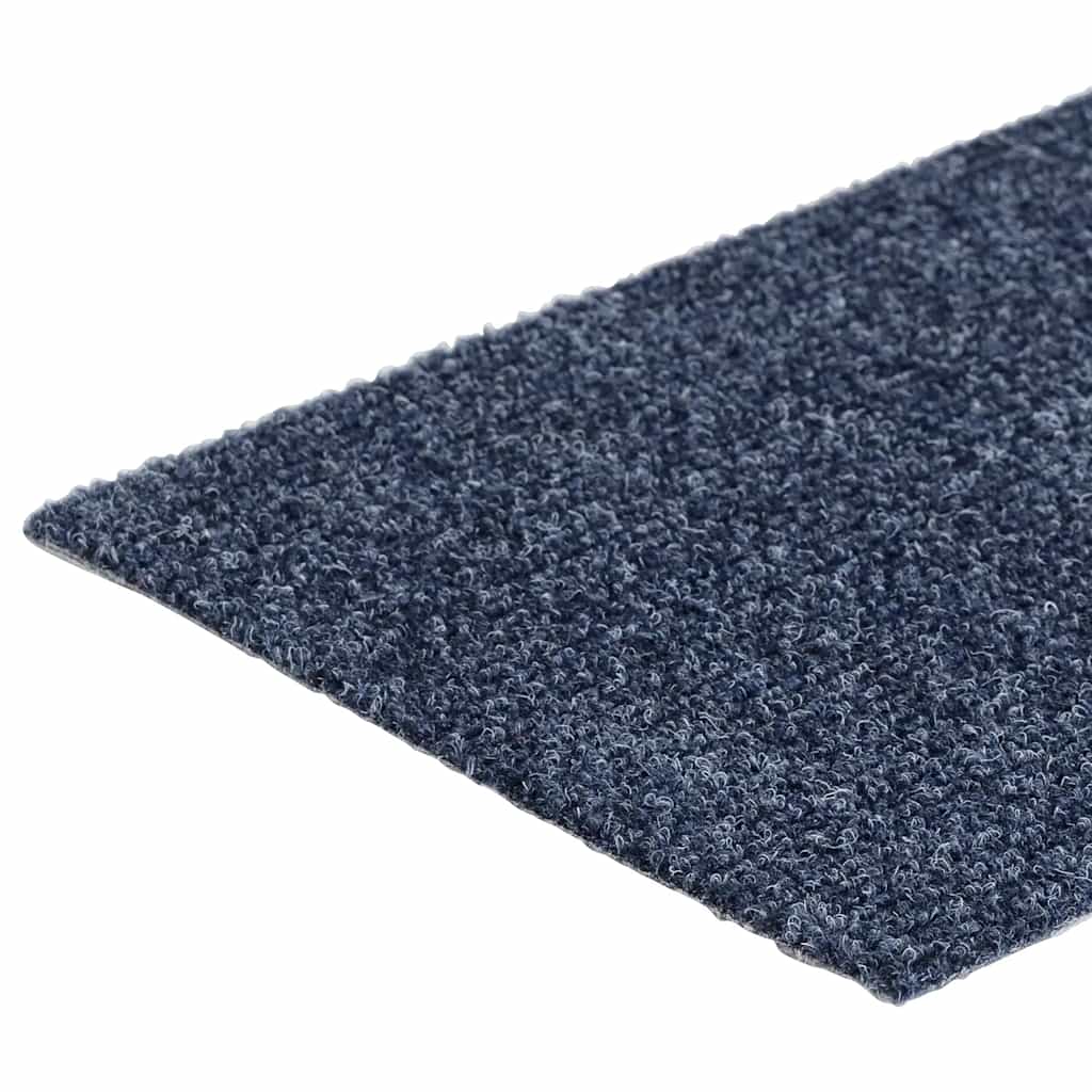 vidaXL Maty na schody samoprzylepne 30 szt. 76x20 cm Szaro-niebieskie prostokątne